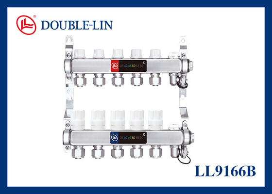 BS2779 Thread 12 Way Stainless Steel Manifold กลมเหล็กดัด