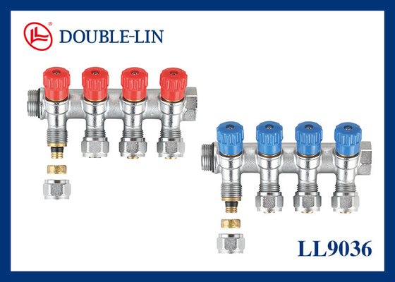 ISO228 Thread โครม- Plated Brass Manifold HPB 57-3 วัสดุ