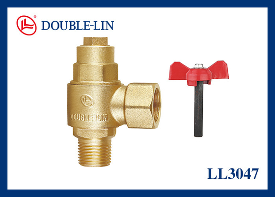 วัสดุประปา PTFE ทองแดงมุมวาล์ว 1/2" 3/4" 1" สําหรับการใช้งานหลาย