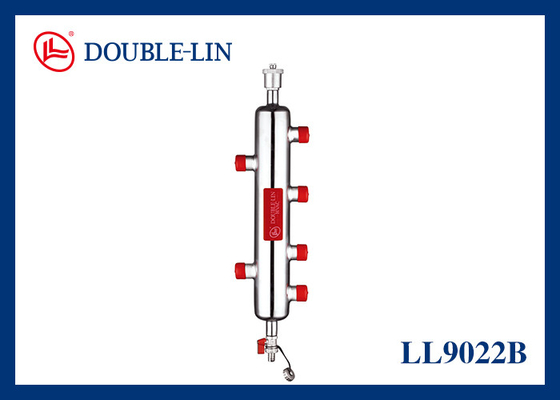 DN25 ทองแดง manifolds ไฮดรอลิกแยกเชื่อมต่อโดยเส้นถังเหล็กไร้ขัด