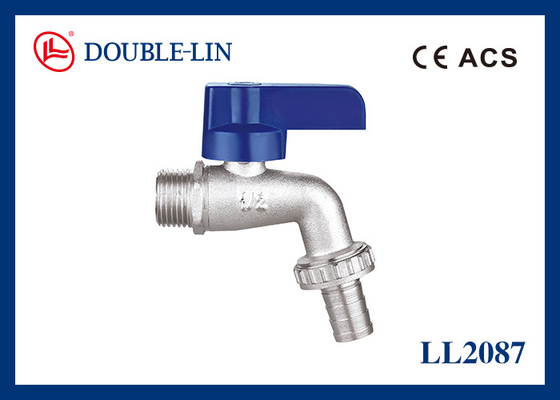 เกลียว ISO228 ABS ที่จับแบบคันโยกแบน 1/2" X 3/4" ก๊อกน้ำทองเหลืองพร้อมโอริงสองชั้นแบบก้าน