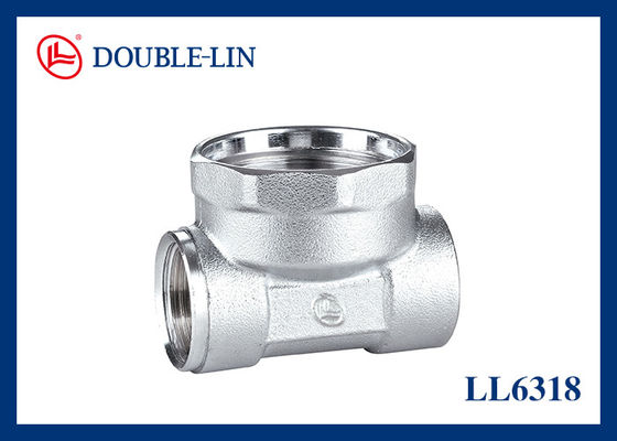 สื่อทํางานน้ํา F1/2" × F1" × F1/2" เครื่องเชื่อม T หญิง