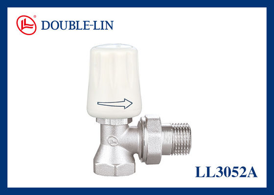 วาล์วหม้อน้ำแบบมุมทองเหลือง ISO228 ขนาด 3/4"