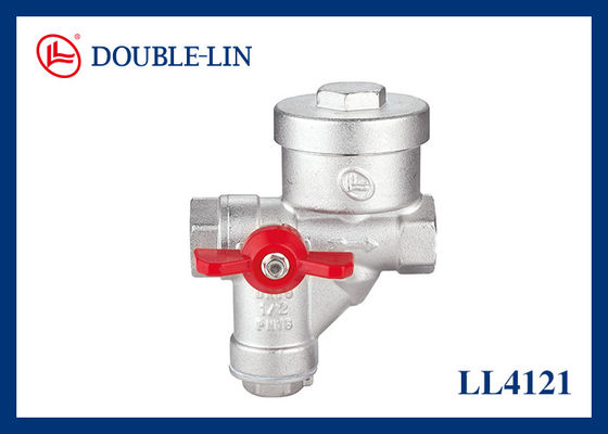 วาล์วทองเหลือง F1/2''xF1/2'' พร้อมตัวกรองในตัวและตัวลดขนาดแบบขวา