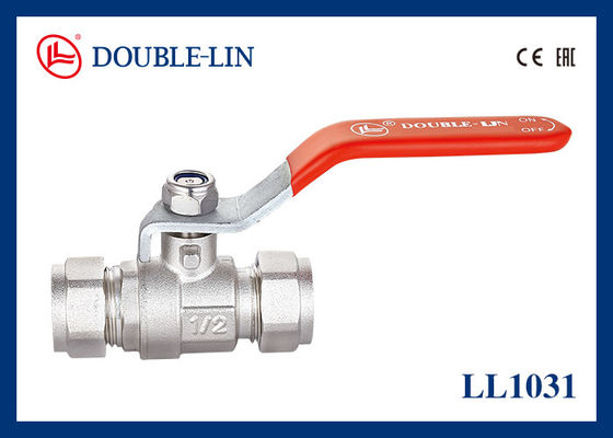 สายเชื่อมต่อท่อ PN25 กลองทองเหลือง วาล์วระบายน้ํา Flat Lever Handle