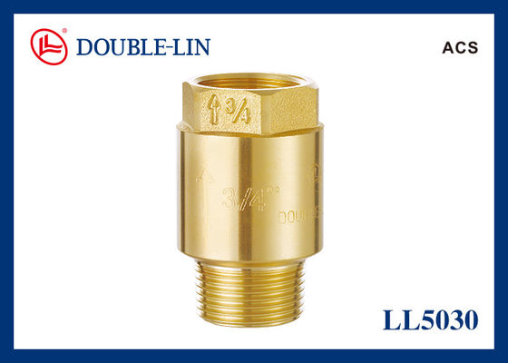 DIN259 Thread 2" ทองเหลือง Spring Check Valves หญิง X หญิง