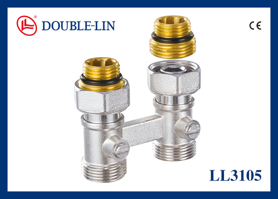 วาล์วเรเดียเตอร์ทองแดงหลอดสอง ISO228 Thread F3/4' X M3/4"