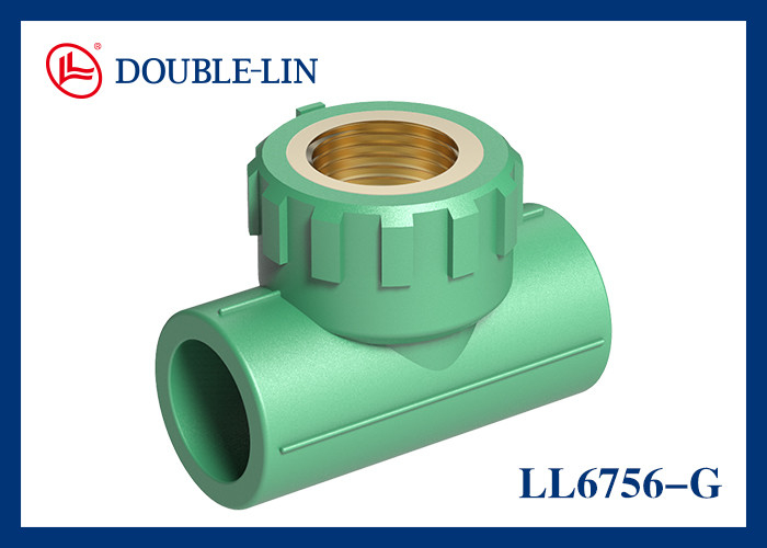 1/2 "ถึง 2" ผู้หญิง Tee ทองแดง PPR Fitting สําหรับการควบคุมน้ําในครัวเรือน