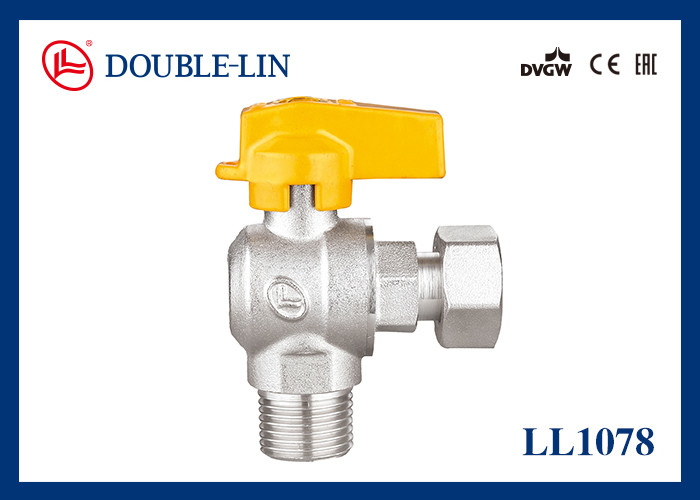 วาล์วลูกบอลสำหรับท่อแก๊สชาย X หมุนน็อตตัวเมีย M1/2"x F3/4"