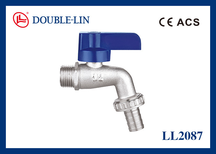 เกลียว ISO228 ABS ที่จับแบบคันโยกแบน 1/2" X 3/4" ก๊อกน้ำทองเหลืองพร้อมโอริงสองชั้นแบบก้าน