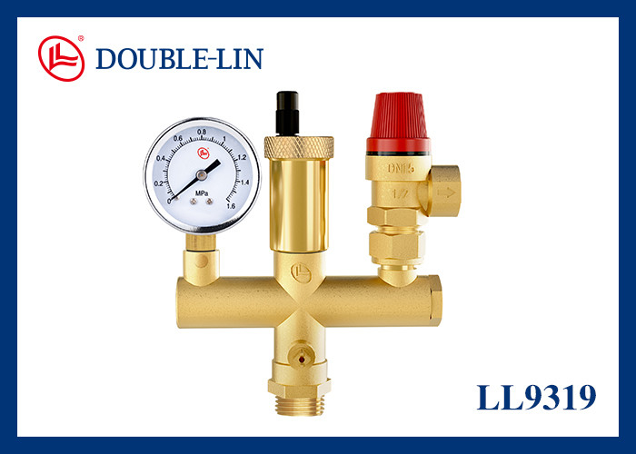 1/2 "ส่วนประกอบความปลอดภัยถังน้ํา ISO228 Thread 16bar วาล์วทองแดง